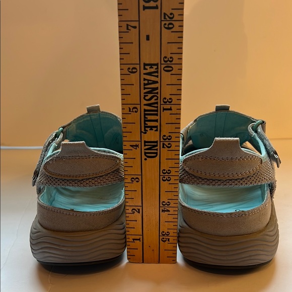 Bare Traps Womens Lakona Fabric Closed Toe Casual Sport, Multicolor~Gray & Teal - Picture 4 of 9